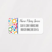 Customisez votre Étiquette Cercles multicolores (Design 2)