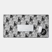 Customisez votre motif photo noir blanc Monogramme (Clavier et souris)