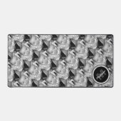 Customisez votre motif photo noir blanc Monogramme (Recto)