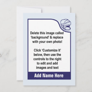 Customisez votre propre carte de commerce de hocke