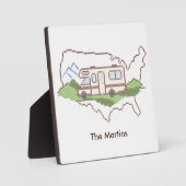 Customisez votre voyage routier USA Plaque (Recto)