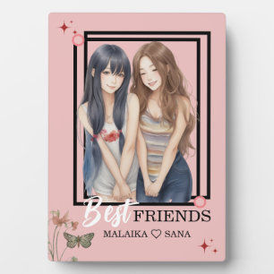 Customiz karikatuur gezicht Beste Vrienden BFF SCH Fotoplaat