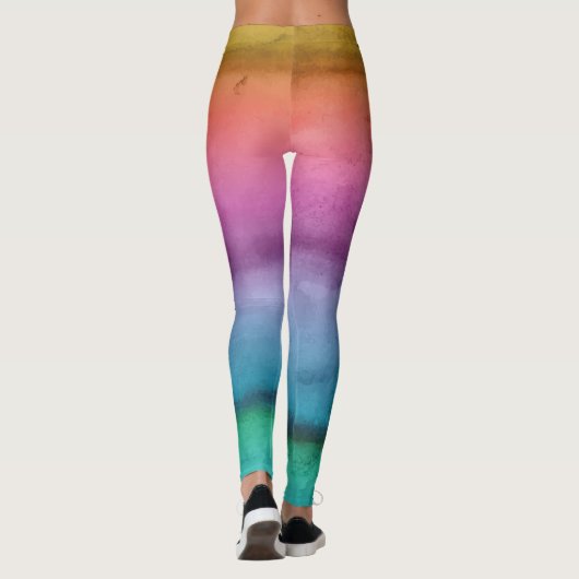 Customizabe Rainbow Striped Leggings (Dos)
