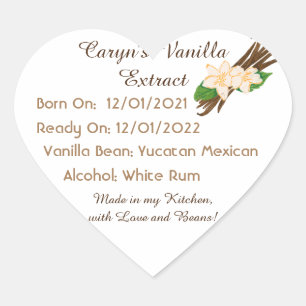 Customizabel Vanilla Extract Labels
