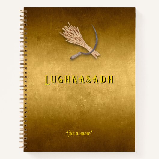 Customizable 8.5 x 11 Lughnasadh Harvest Notebook Notitieboek (Voorkant)