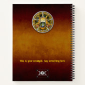 Customizable 8.5 x 11 Samhain Halloween Notebook Notitieboek (Achterkant)