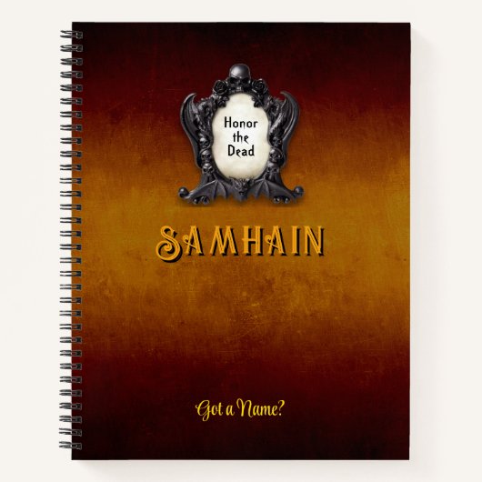 Customizable 8.5 x 11 Samhain Halloween Notebook Notitieboek (Voorkant)