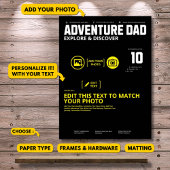 Customizable Adventure Dad Magazine Add Your Photo Poster