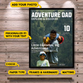 Customizable Adventure Dad Magazine Add Your Photo Poster