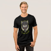 Customizable Alpha Wolf Mascot T-Shirt | Personali (Voorkant volledig)
