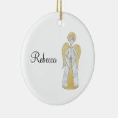 Customizable Angel Keramisch Ornament (Rechts)