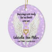 Customizable Angel Wings Memorial  Keramisch Ornament (Links)