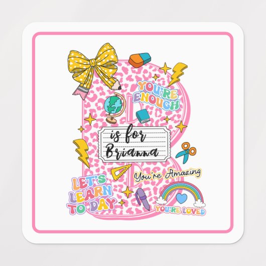 Customizable “B is for” Alphabet Art – Inspiration Labels (Design 2)