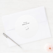 Customizable Be happy Ronde Sticker (Envelop)