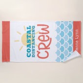 Customizable Beach Theme Sun Waves Strandlaken (Voorkant)