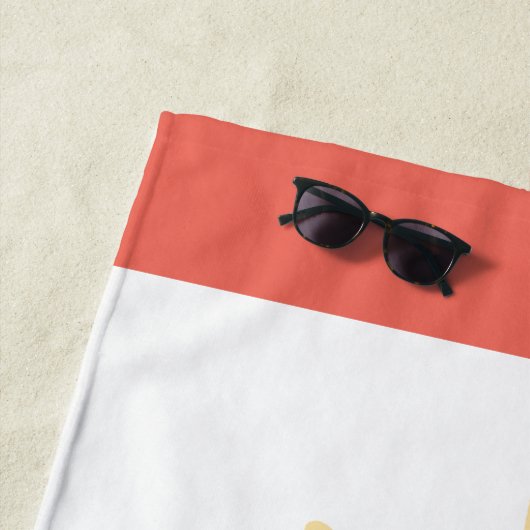 Customizable Beach Theme Sun Waves Strandlaken (In situ)