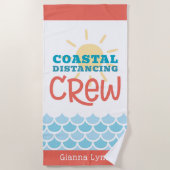 Customizable Beach Theme Sun Waves Strandlaken (Voorkant)