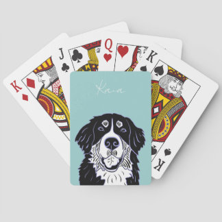Customizable Bernese Mountain Dog   Poker Cards Pokerkaarten
