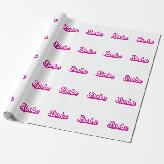 Customizable Bimbo Cadeaupapier (Uitgerold)