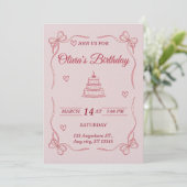 Customizable Birthday Invitation Card - Stylish Kaart (Staand voorkant)
