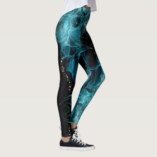 Customizable Black and Blue Leggings (Droite)