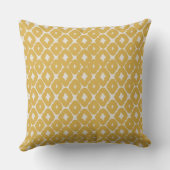 Customizable Boho Mustard Diamonds Cushion Kussen (Achterkant)