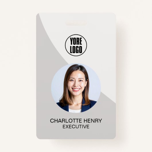 Customizable Business ID Card | Minimal Employee  Badge (Voorkant)