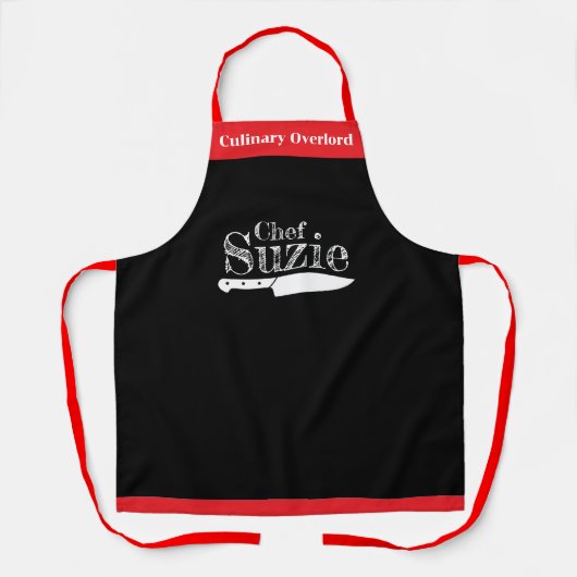Customizable Chef Name Apron - Personalized! Schort (Voorkant)