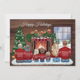 Customizable Christmas Family Portrait Invitation Kaart