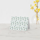 Customizable Christmas Tree Pattern Festive Card Kaart (Gele Bloem)