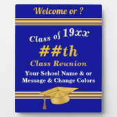 Customizable, Class Reunion Sign, Easel Plaque Fotoplaat (Voorkant)