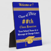 Customizable, Class Reunion Sign, Easel Plaque Fotoplaat (Zijkant)
