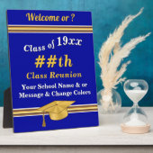 Customizable, Class Reunion Sign, Easel Plaque Fotoplaat (Zijkant)