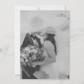 Customizable Classic Black Calligraphy Wedding Kaart (Achterkant)