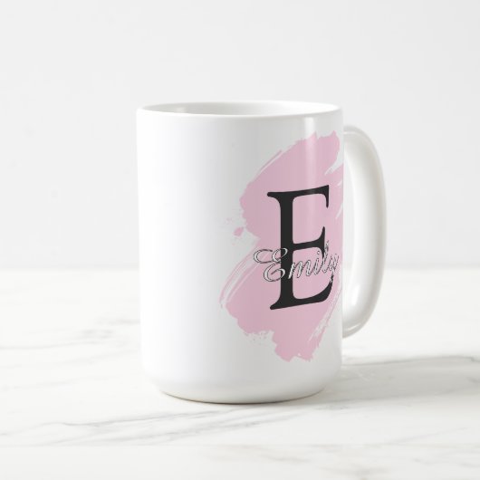 Customizable Coffee Mug with Monogram & Name (Devant droit)