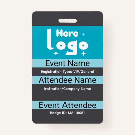 Customizable conference and expo badge template (Devant)