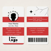 Customizable Corporate Employee ID Profile Card (Devant & derrière)