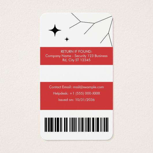 Customizable Corporate Employee ID Profile Card (Dos)