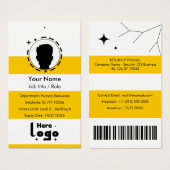 Customizable Corporate Employee ID Profile Card (Devant & derrière)