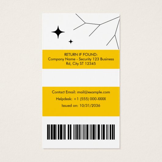 Customizable Corporate Employee ID Profile Card (Dos)