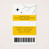 Customizable Corporate Employee ID Profile Card Visitekaartje (Achterkant)