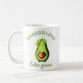 Customizable Cute Avocado Hand-drawn Original Art Koffiemok (Links)