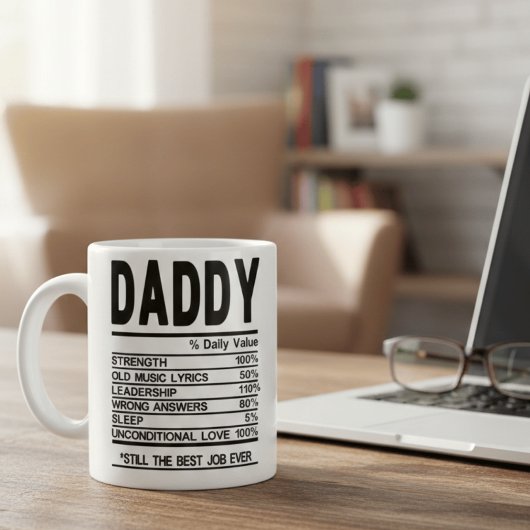Customizable Daddy Nutritional Facts Mug Personali