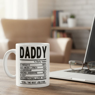 Customizable Daddy Nutritional Facts Mug Personali Koffiemok