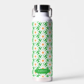 Customizable Daisy Pattern Insulated Water Bottle Waterfles (Voorkant)
