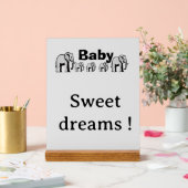 Customizable double-sided elephant Acrylic plaque (Mariage)