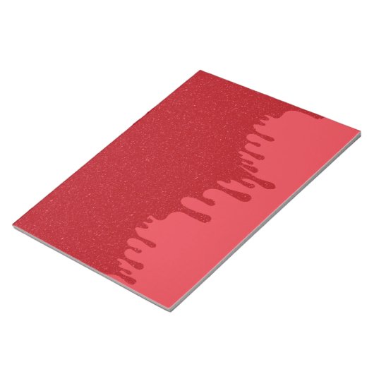 Customizable Dripping Tomato Red Notepad Notitieblok (Schuin)