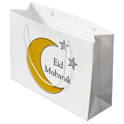 Customizable Eid Gift Bag Groot Cadeauzakje (Achterkant Gekanteld)