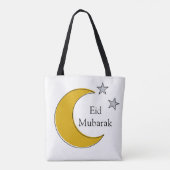 Customizable Eid Tote Bag with Crescent & Stars (Dos)