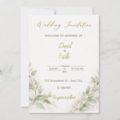 Customizable Elegant Minimal Wedding Invitation   (Devant)